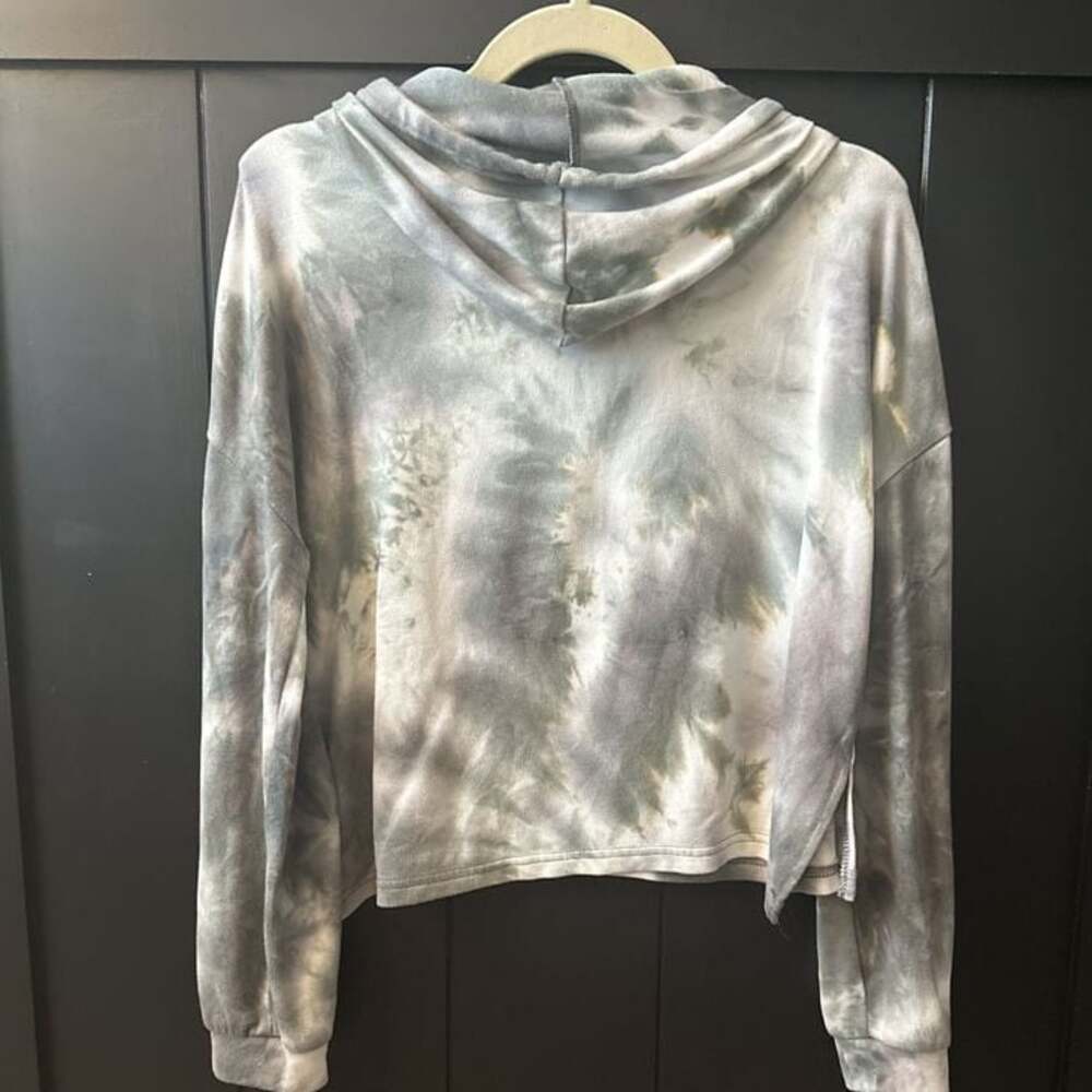 NFL Team Apparel KC Chiefs Hoodie Gray Tie-Dye - Picture 3 of 3